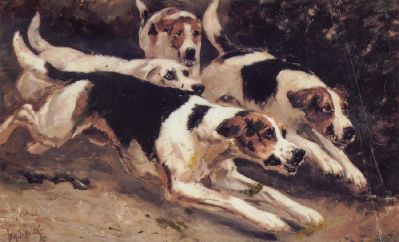 Johannes Frederik Hulk Some Dogs oil painting image